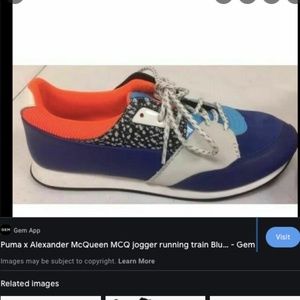Alexander Macqueen x Puma blue and orange sneakers- will add more pics if asked
